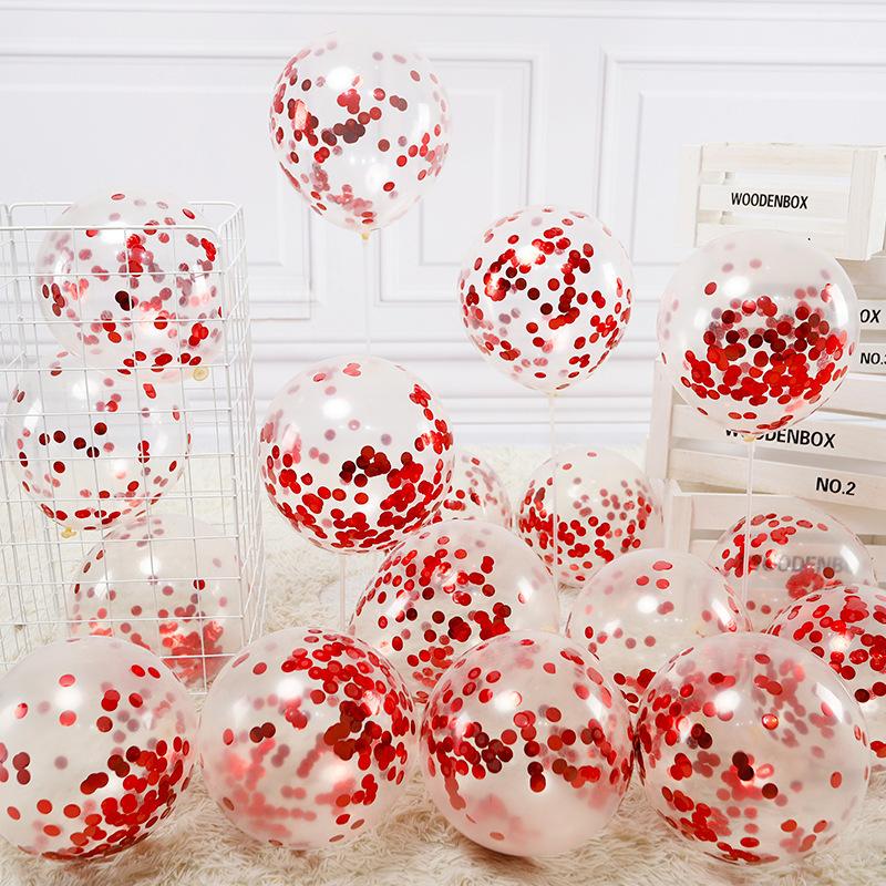 Sequin Balloons 12inch Latex Balloons Foil Confetti Balloons Wedding Room Decoration Balloons Arrangement Balloons
