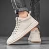 2024Menn Håndlagde Flate Designer Sneakers Casual Lær Høy Topp Lett Pustende Utendørs Gåsko Sport Tennissko
