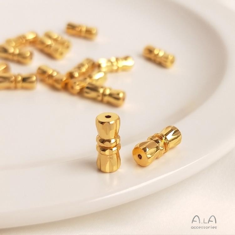 18K Vergoldete Schraub-Spiral-Schließe Perlenkette mit Quastenkette und Schmetterlingsschnalle