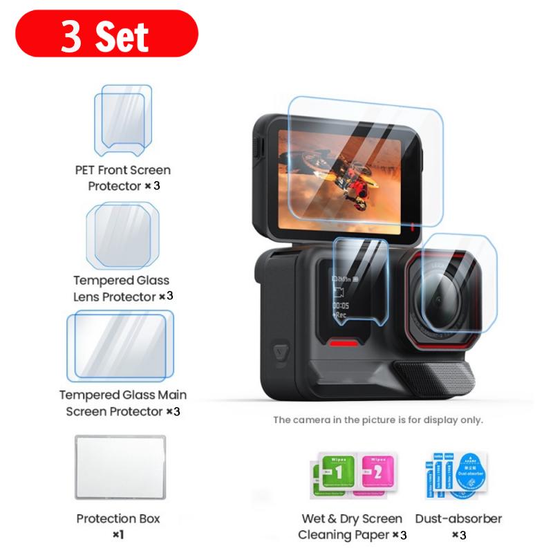 Accessories Kit for Insta360 Ace Pro2 Action Camera Storage Bag Case Screen Protector Films for Ace Pro 2 Mini Carrying Case