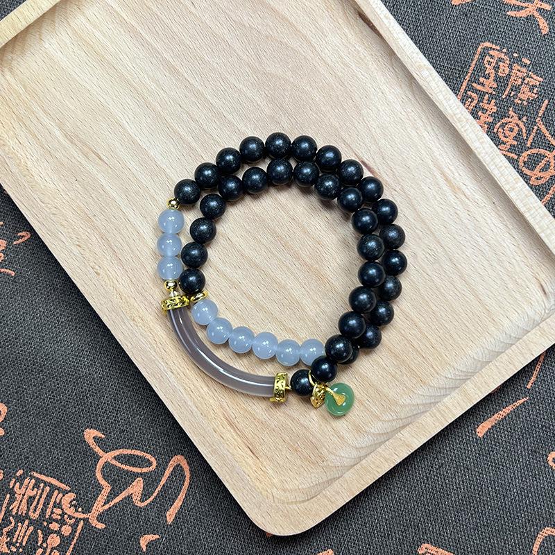 Classic Style Gift Box: Dual-Wrap DIY Incense Beads Bracelet with Breathable Fragrance for Skin