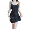 Satin Butterfly Print Sleepwear Set With V Neck And Chest Padded For Women