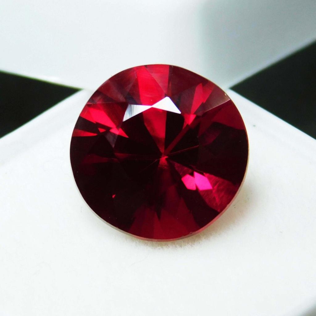 Natural Bloody Red Ruby Round Diamond Cut 9.00 Ct CERTIFIED Loose Gemstone A-12784268
