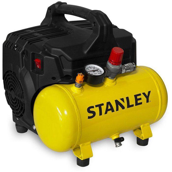 Compresseur - horizontal - stanley - silencieux - 6 l - 1 hp - silencieux