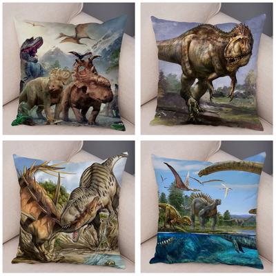 Jurassic Dinosaur Kissenbezug Dekorativ Wildtierdruck Kissenbezug für Auto Sofa Heimdeko 45x45cm