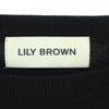 Unused Lily Brown Long Sleeve Power Shoulder Knit F Black LWNT214188 Women Used