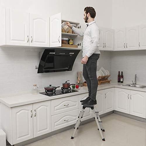 Aluminum Ladder, Household Ladder, Lightweight 3 Kg, Folding Multifunctional Steps On Both Sides 2 X 3 Steps Glt23k Lumarko!