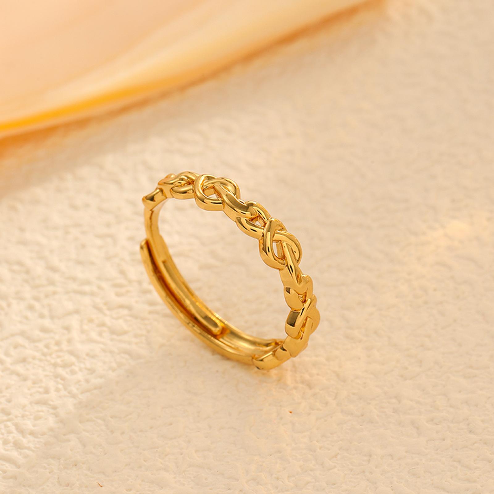 

Простое кольцо высокого класса на указательный палец из нержавеющей стали, легкое роскошное открытое кольцо, регулируемое нишевое кольцо, ювелирное изделие