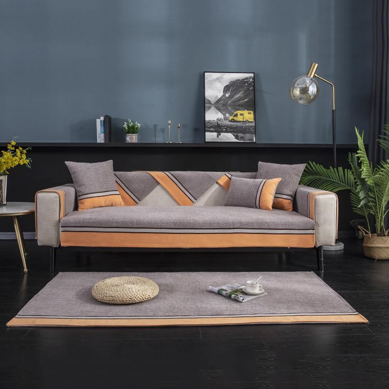 

Подушка для дивана из синели, роскошная универсальная нескользящая подушка для дивана Four Seasons 68*70CM