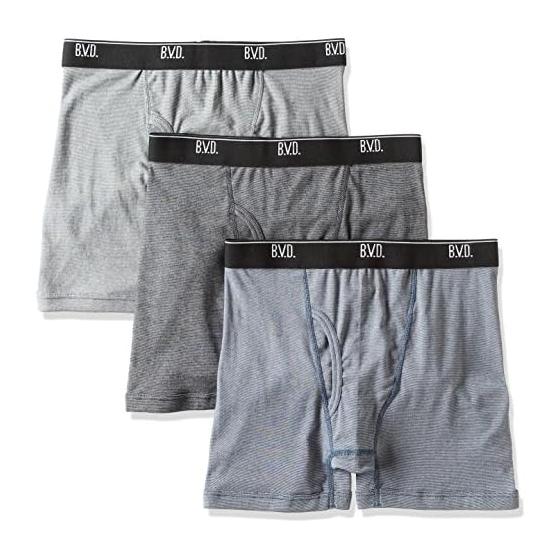 B.V.D. Boxer Briefs [B.V.D.] Boxer Briefs, Set of 3, Open Front, Boxer Shorts, 3P, Water Absorbent, Quick Drying, Loose Design, All Seasons, Men s