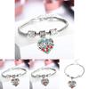 Exquisite Family Members Inlaid Colorful Rhinestone Love Heart Bracelet Gift For Loved Ones
