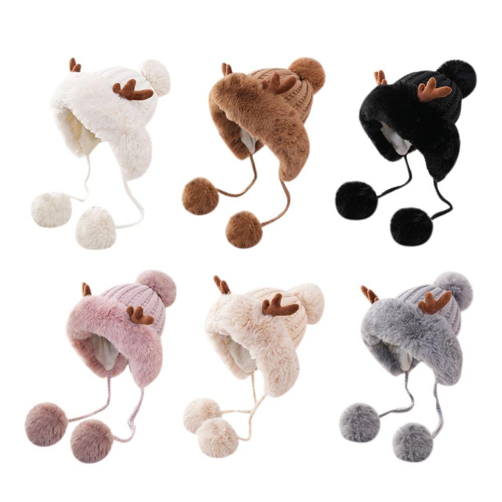 Neck Warmer Moving Hat Trapper Hat Warm Earmuff Earflap Movable Ears Airbag Cap Christmas Hat Antlers Earflap Hat Winter