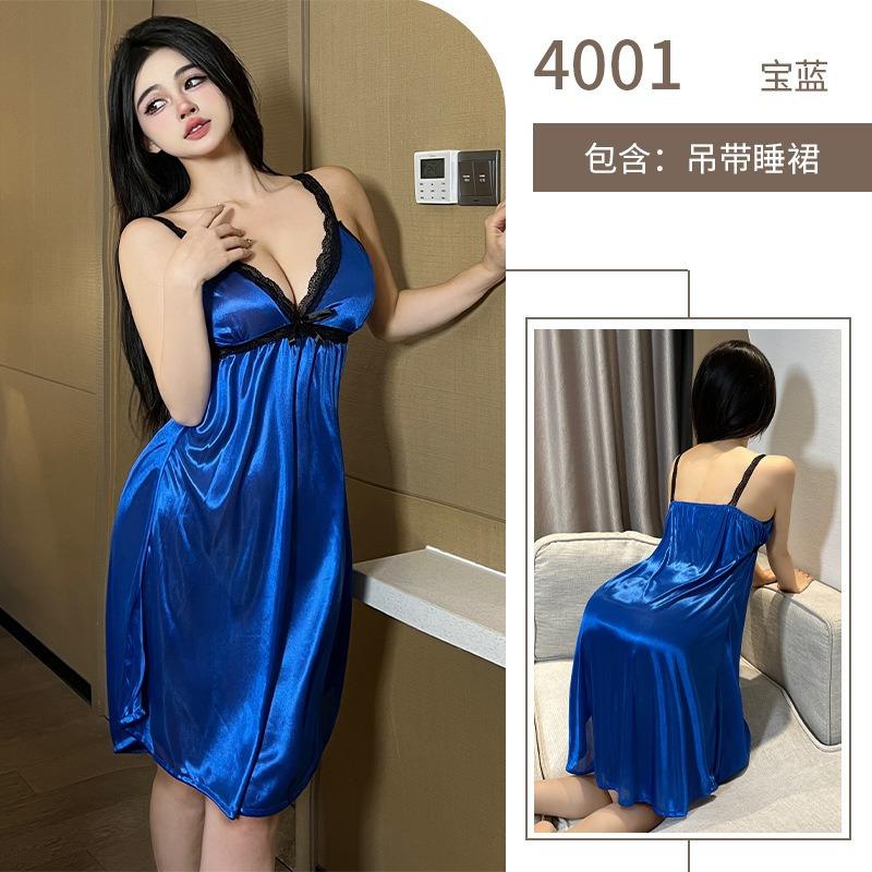 Suspender Summer Female Sexy Halter Pure Desire Thin Satin Clothing Large Size