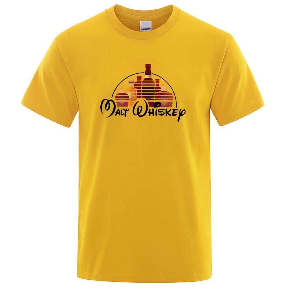 2023 New Summer Cool TShirt Men Short Sleeve Malt Whiskey T-Shirt Funny Alcohol Drunk Mens Tee O-Neck T Shirt Streetwear Tops
