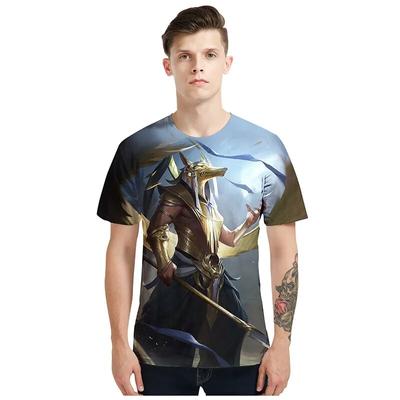 Letní Anubis 3D tisk Unisex tričko Tričko s výstřihem a krátkým rukávem Top Starověký egyptský styl Pánská móda Ležérní tričko Velké volné tričko Top