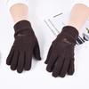 1 Pair Winter Polar Fleece Gloves Men Women Warm Outdoor Cycling Driving Gloves Windproof Non-Slip Soft Thickened Gloves