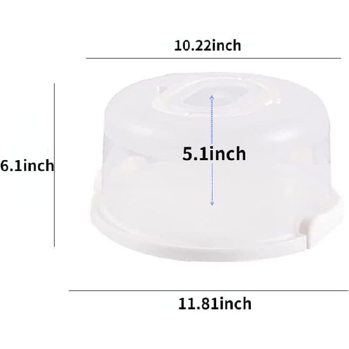 Velký 10palcový stojan na dort s držákem, víky a držadly, nádoba pro přepravu, podnos na dort s poklopem, kulatá kuchyňská nádoba na skladování muffinů