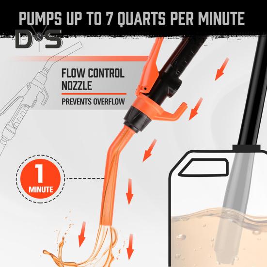 Bärbar överföringspump Batteridriven elektrisk sifonpump Kraftfull sug Lätt att använda Handhållen bränsleoljeöverföringspump