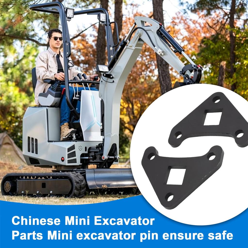 2Pcs Drive Motor Reinforcement Brackets for 1 to 2 Ton Mini Excavator 1 2 Inch Heavy Steel Flange Plate Bracket Welded