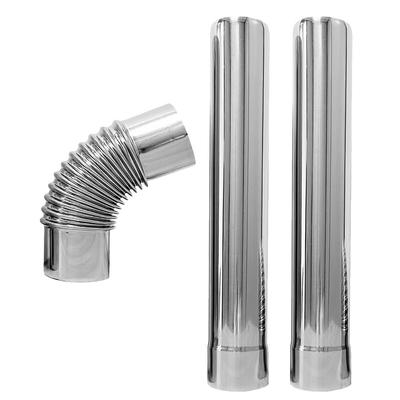 3Pcs Stainless Steel Chimney Flue Tube Set 90 Degree Elbow Connector for Water Heater Vent Efficient Gas Exhaust System