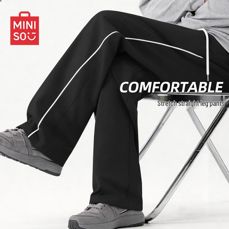MINISO Men s American Retro Loose Fit Straight Leg Casual Pants 3XL