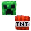 Official Cube-Shaped Block Big Plush Toy Set of 2 (Creeper & TNT), Approx. 24cm
