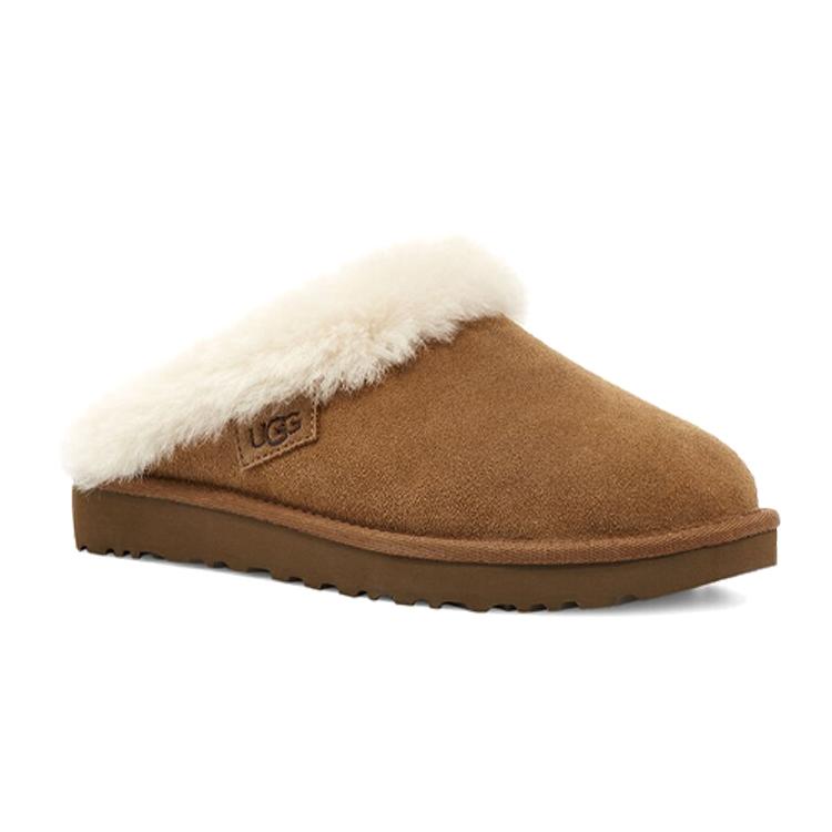 UGG Rubber Sole Odor Resistant Antibacterial Closed Toe Slippers Women's Chestnut 1115134-CHE