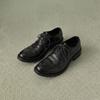 Commuter Oxford shoes pleated pointed leather shoes men's invisible heightening shoes men's and women's head derby shoes casual