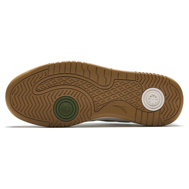 Anta Wave Shoes Thick Sole Non-Slip Increased Height Low-Top Skate Shoes Men Sneakers White Green 912348003-8