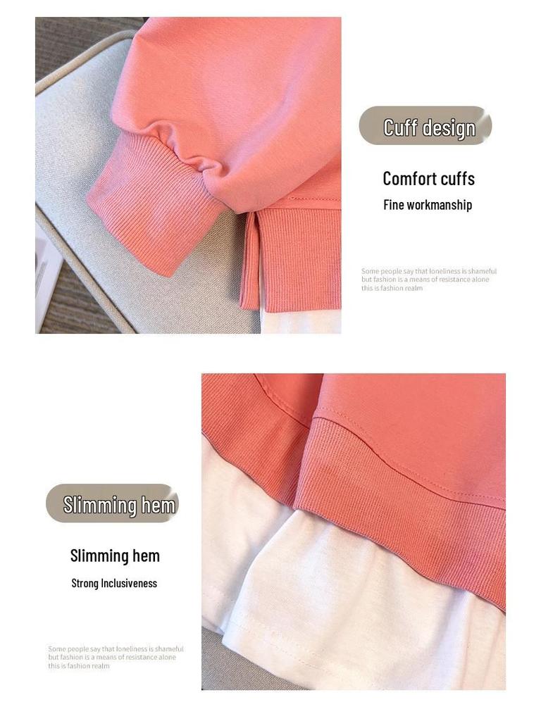 Extra Large Plus Size Loose Autumn Hoodie - 150/160 Cm Bust, Fits 200-350 Jin