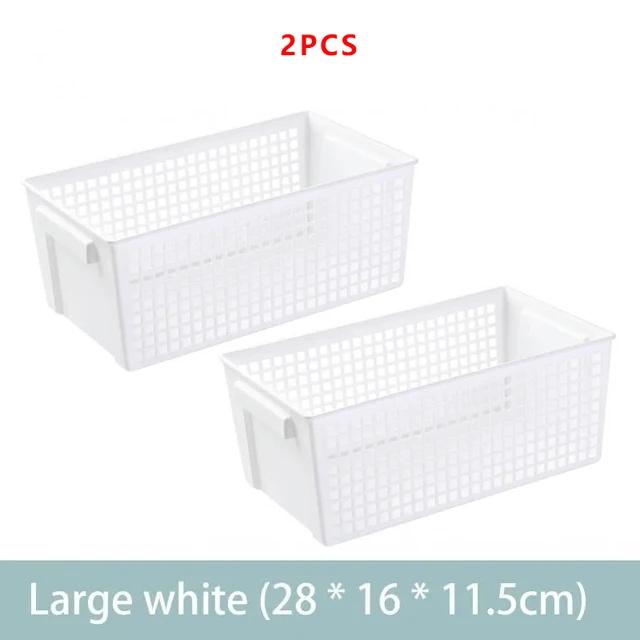Multi-Purpose Storage Basket Snacks Storage Hollow Rectangular Ins Storage Box Basket Sorting Sundries Plastic Basket
