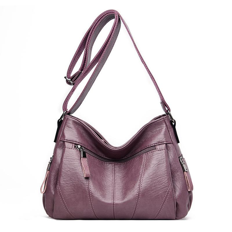 Damen-Umhängetasche aus weichem Leder, vielseitiger, multifunktionaler Rucksack, tragbare Umhängetasche mit großem Fassungsvermögen