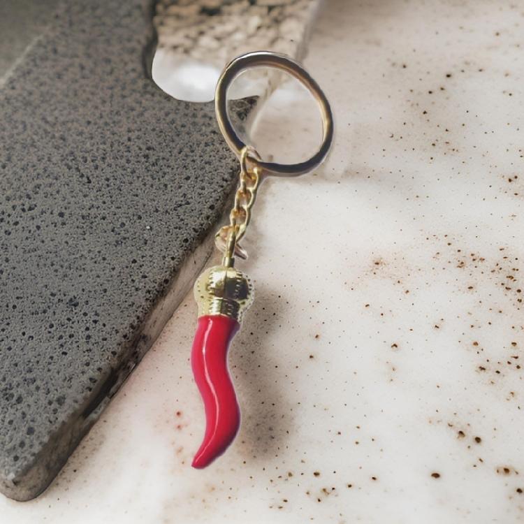 Unique  Chilli Pepper Pendant Keychains Car Keyring Hanging Decoration Ornament Bag Pendant Birthday Gift for Girls