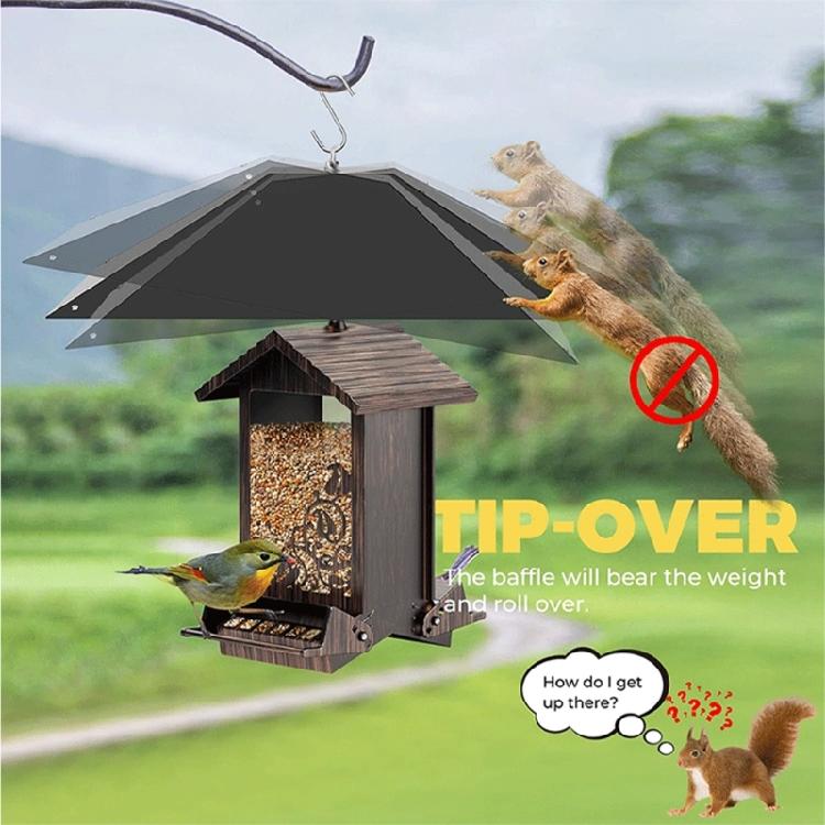 Squirrel Proof Hanging Baffle For Bird Feeders Metal Easy Installation Gadget For Outdoor Use