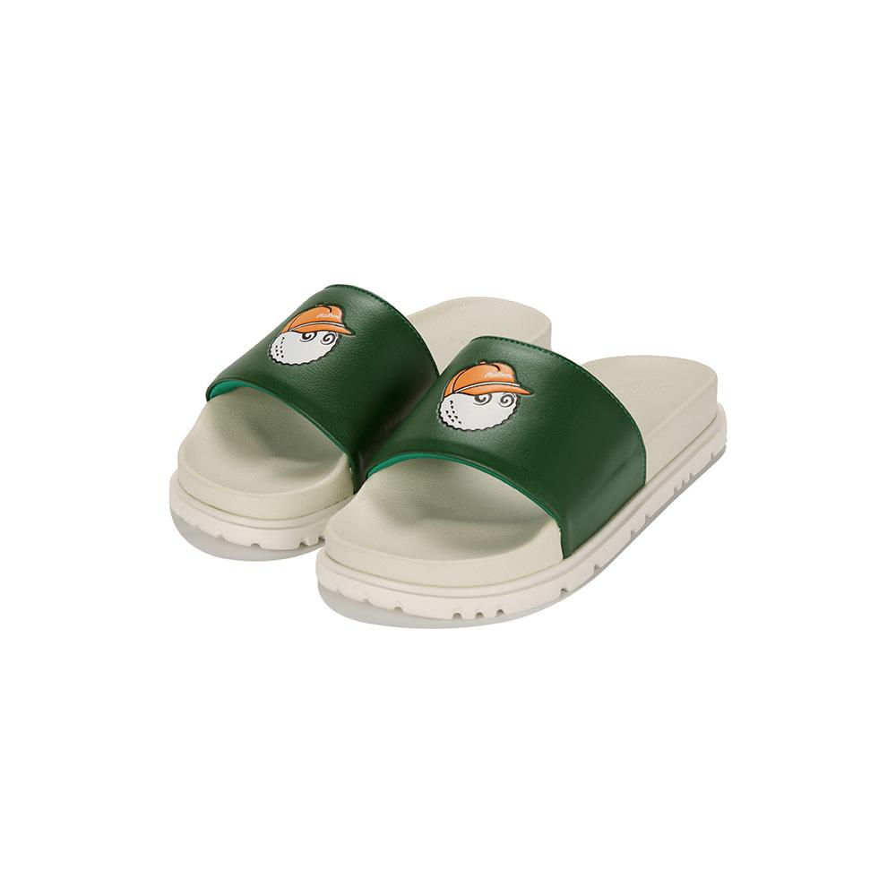 Malbon Golf Bucket Slide Ivory Green