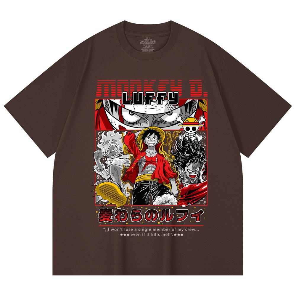 230 Gsm 100% Cotton One Piece V16 Luffy Print Unisex Heavy Cotton T Shirt