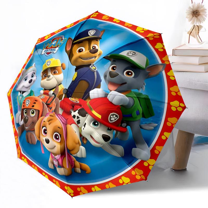 Paw Patrol Heroes Portable Automatic Umbrella Compact 8 Rib Lightweight Foldable Design for Outdoor Daily Use Perfect Gift for Friends Family