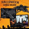 Gothic Candle Holder For Halloween, A Resin Home Decor Piece With Vintage Charm. Perfect As A Unique Gift Or Spooky Craft.