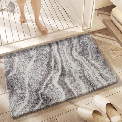 Flocking Thickened Bath Mat High Quality Bathroom Rug Strong Water Absorption Non-slip Foot Mat Shower Room Entrance Mats
