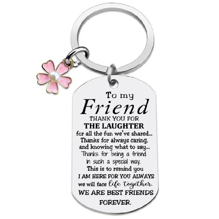 Unique Friendship Keyring Stainless Steel Key Chain Never Fades Or Breaks Birthday Christmas Gift