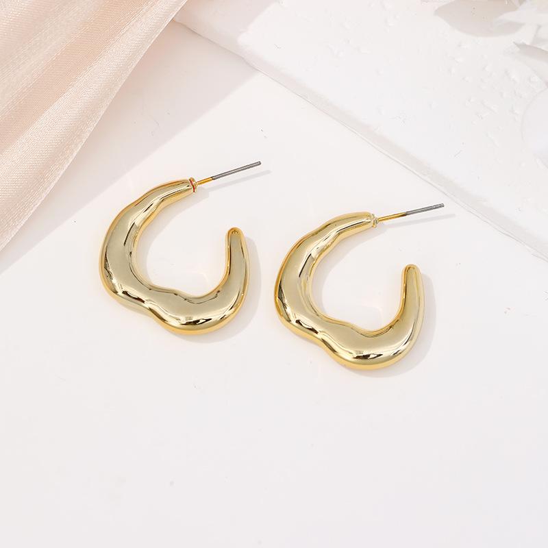 Fashion earrings hot-selling gold retro exaggerated stud earrings vacation style geometric earrings big earrings