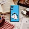 Cute Fat D-Doraemon Blue white   Phone Case For Samsung S 25,24,23,22,30,21,10,9,Ultra,Plus,Lite,FE,4,5 G Soft Black Case