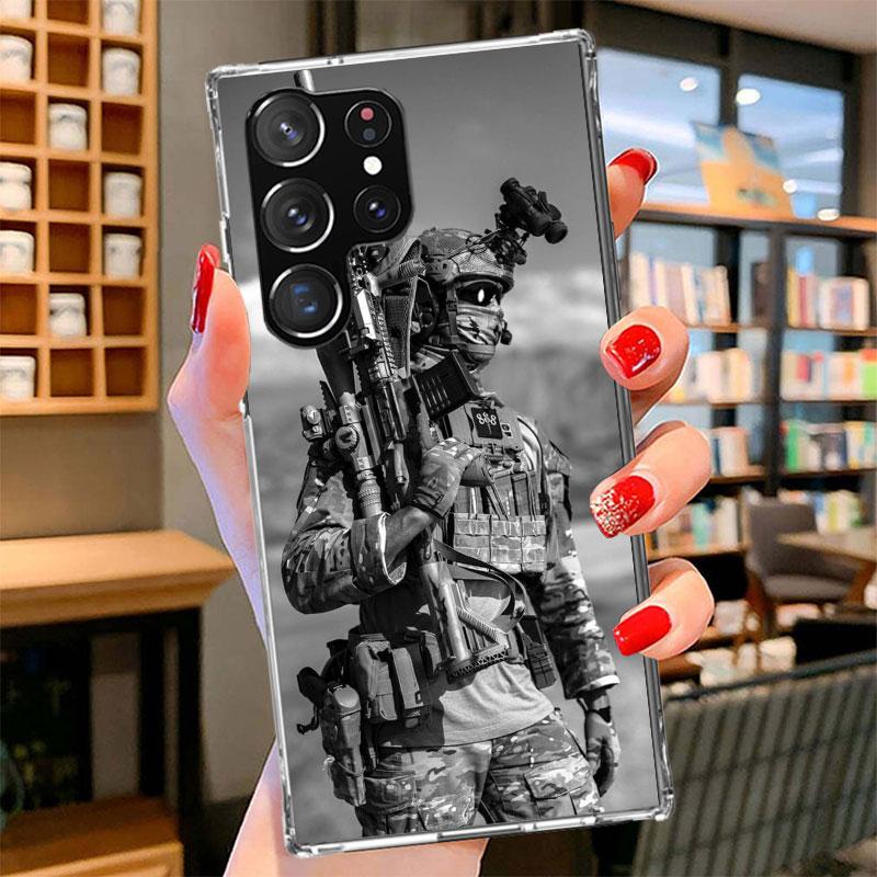 Military Army Special Forces Phone Case For Samsung Galaxy S26 S25 Edge S24 Ultra S23 S22 Plus S21 S20 FE Soft Fundas Shell Gala
