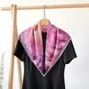 Potato Shiny National Style Silk Scarf Magnetic Buckle Necklace Pendant Square Scarf Neck Scarf Shawl Dual-purpose Sunscreen Scarf