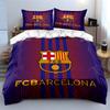 FC Barcelona Team Logo Bedding Duvet Cover Set Duvet Cover Pillowcases  (1*Duvet Cover 2*Pillowcases, Without Duvet Insert)