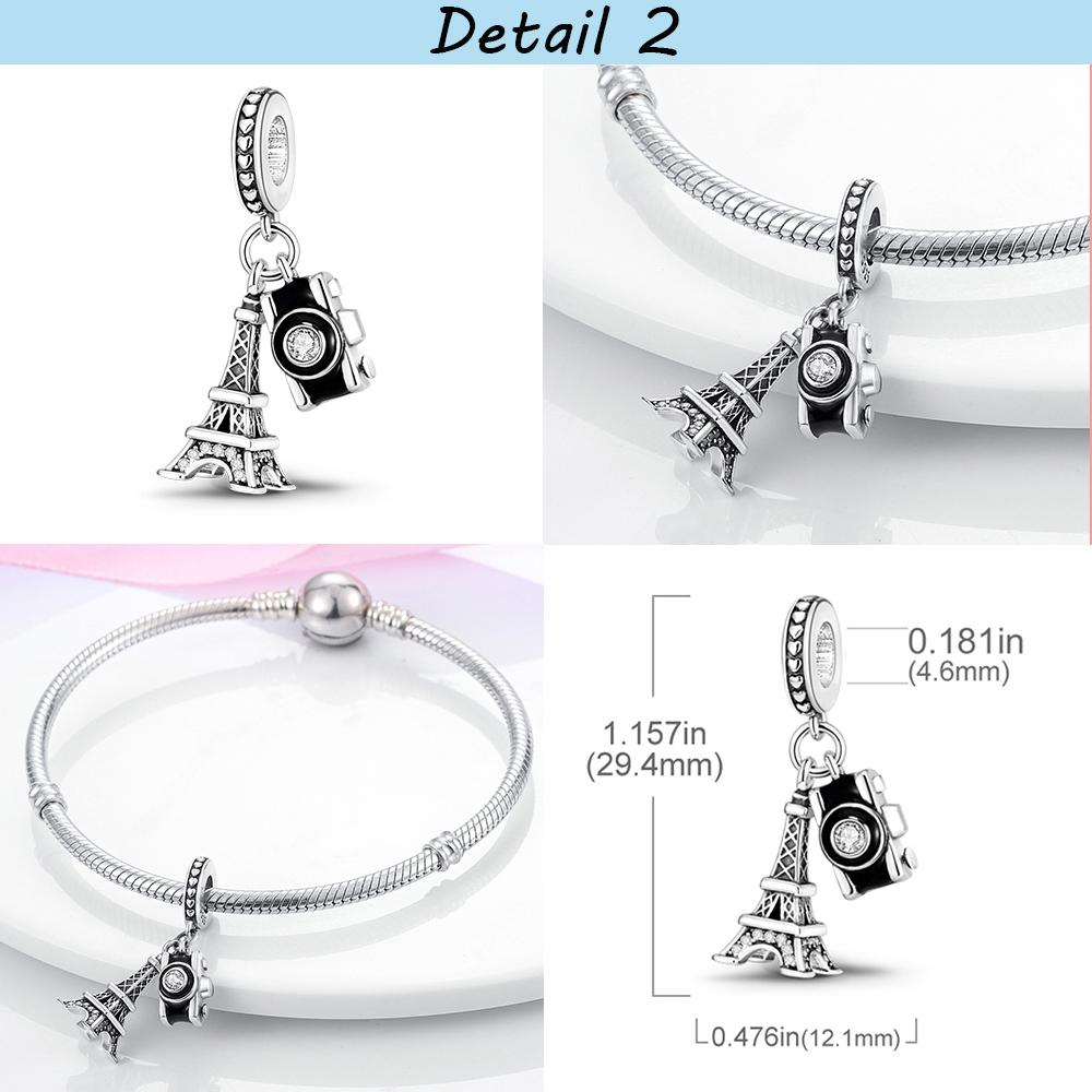 Copper Spots Series Charm Eiffel Tower Egypt Charms Pendant Fit Mula Original Sliver Bracelets Diy Jewelry Gifts