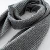 Solid Color 100% Cashmere Thickened Knitted Mid-Length Scarf Winter Fashionable Warm Unisex Scarf for Couples Festival Gift