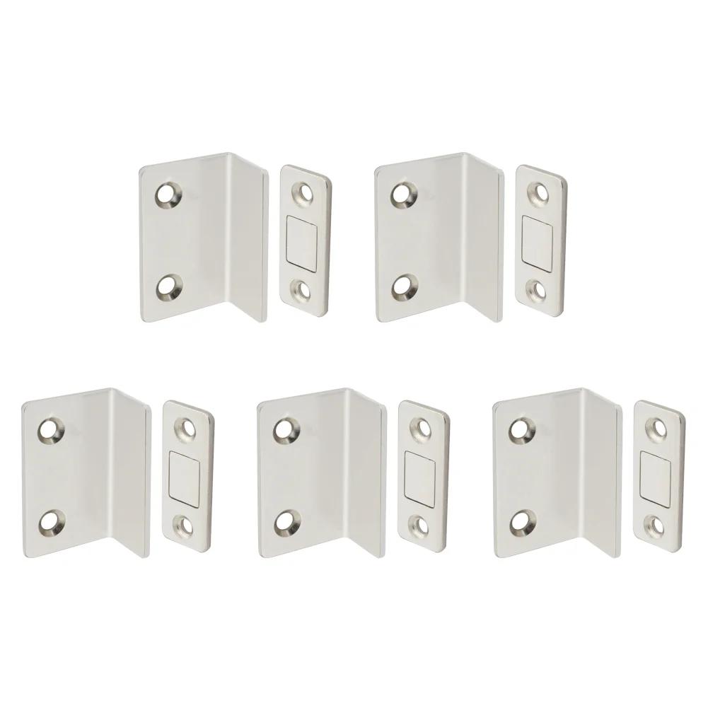 Strong Magnetic Cabinet Catches Punch Free Door Stopper Magnetic L-shaped Hidden Door Closer Home Improvement Furniture Hardware