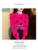 Autumn Polka Dot Puff Sleeve Knit Sweater - Slim, Versatile, Round Neck Style