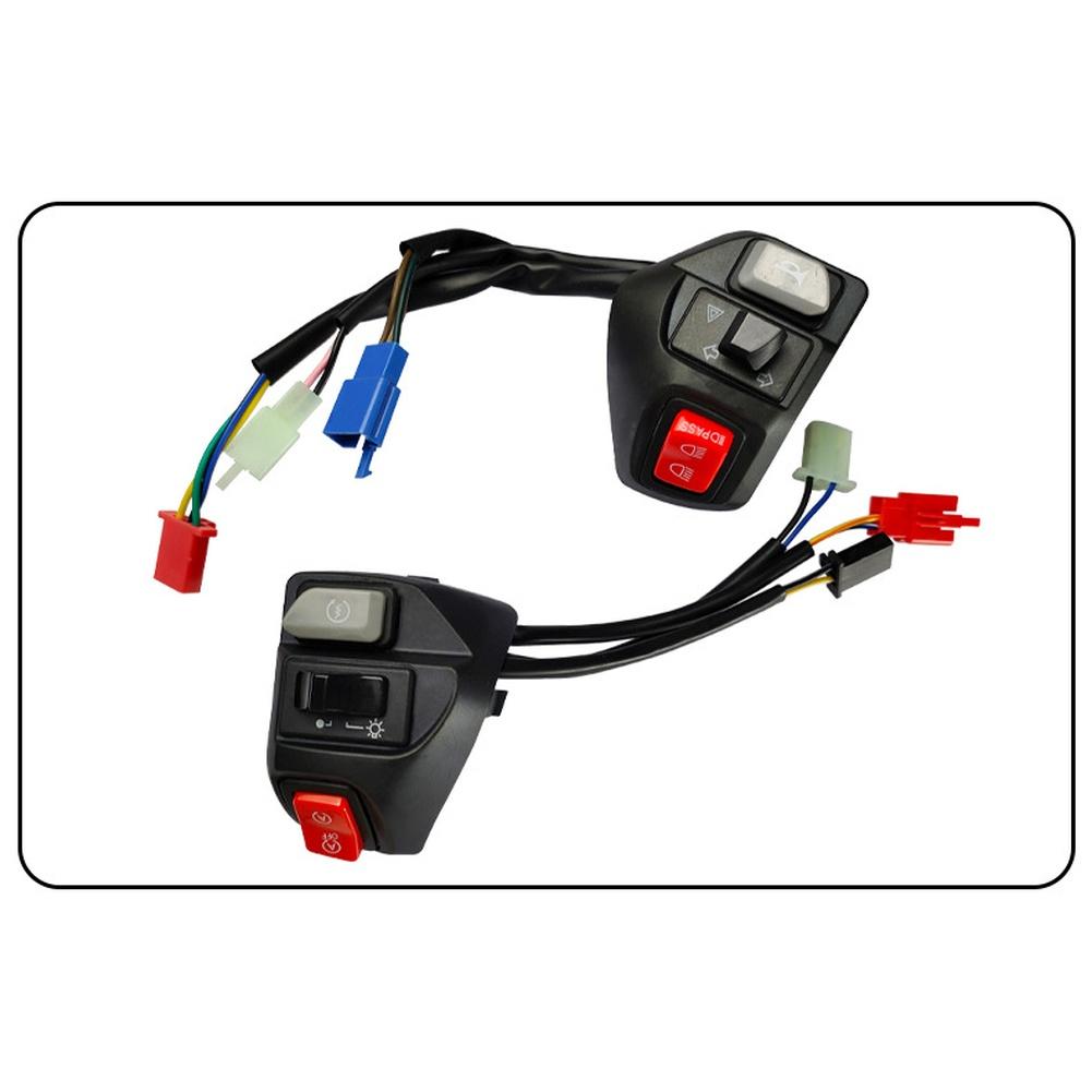 Handlebar Combination Switch with Flameout and Pass Power Control for AEROX155 Motorcycle Lightweight ABS Plastic Construction